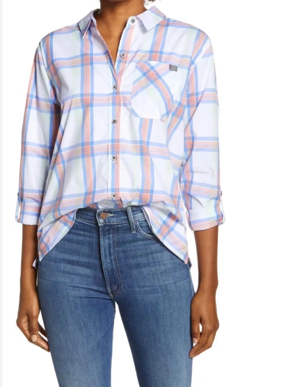 L.L. Bean Everyday Sunsmart Plaid Button Down Shirt